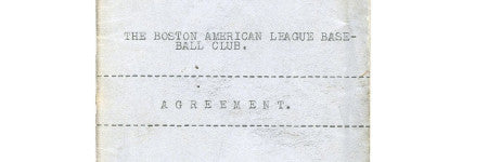 Boston Red Sox contract Babe Ruth earned $5,000 on sold for $1.02