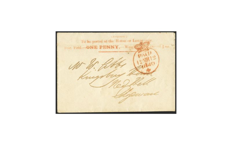 A rare envelope from a remarkable hand