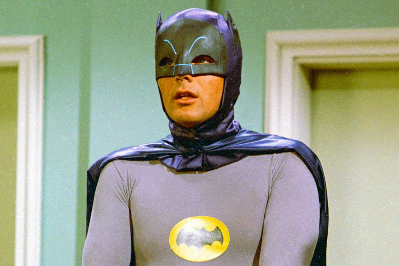 Adam West as superhero Batman in the 1960s TV show of the same name