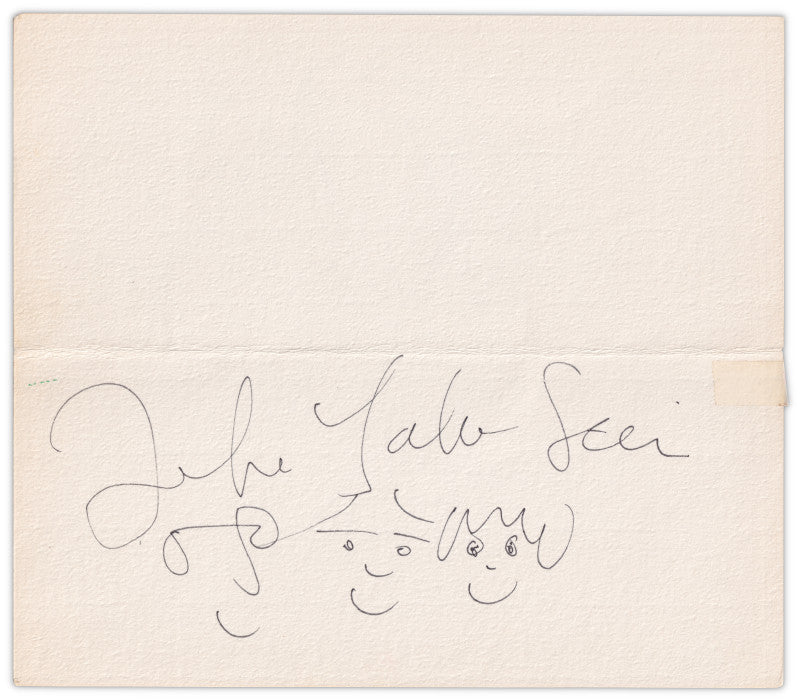 John Lennon autographed Christmas card