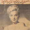 Marilyn Monroe Autographed Newspaper Clipping