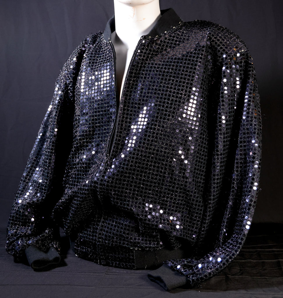 Michael Jackson owned and worn black sequined jacket