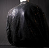 Michael Jackson owned and worn black sequined jacket back