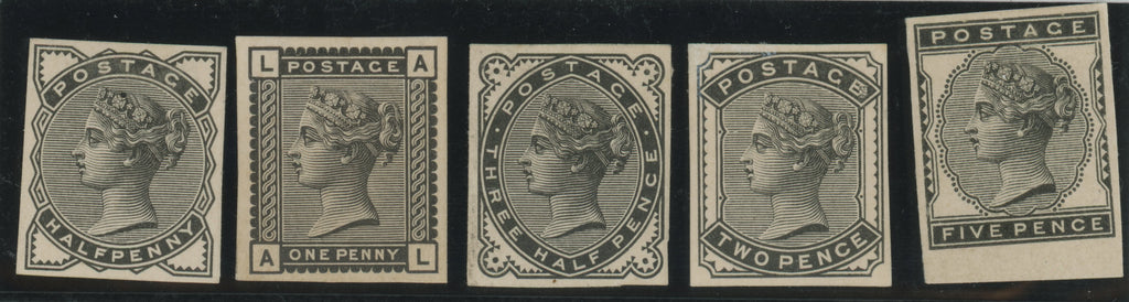 Great Britain 1880 ½d-1s "Provisional” issue proofs, SG164/9var