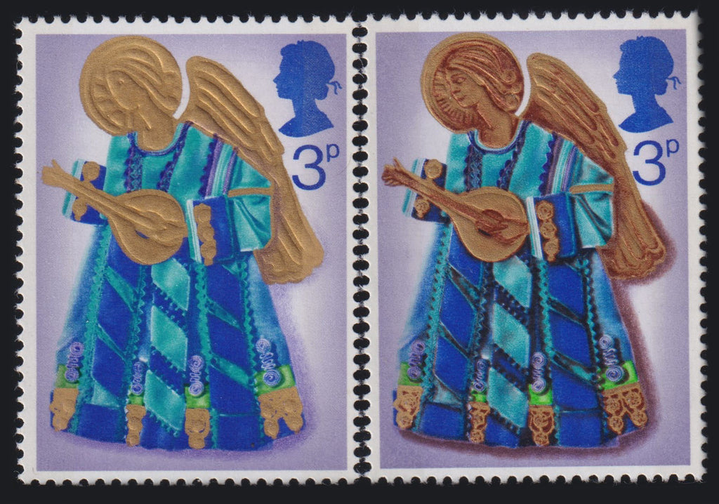 Great Britain 1972 3p Christmas Angels error, SG914a