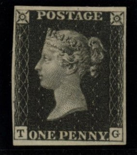 Great Britain 1840 1d black Plate 8 imprimatur, SG2