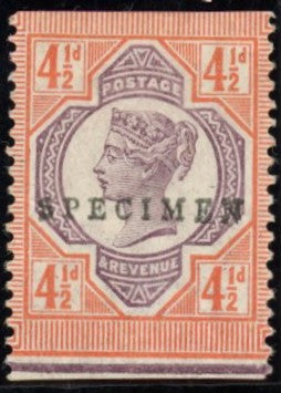 Great Britain 1892 4½d "Jubilee" Colour trial, SG206var