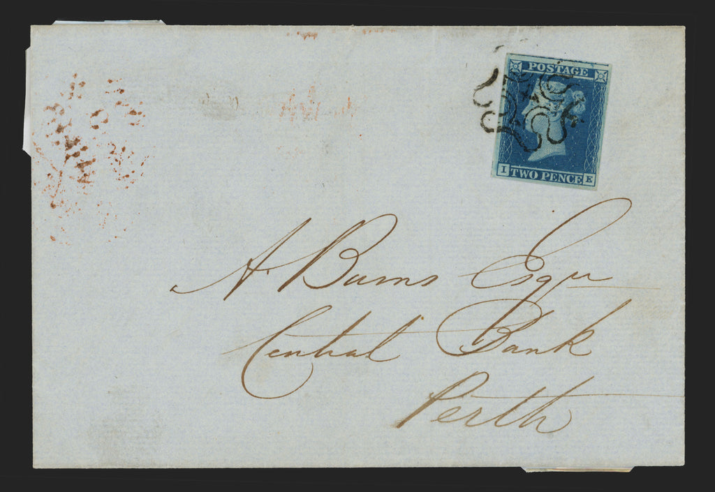 Great Britain 1841 2d blue Plate 3, SG14