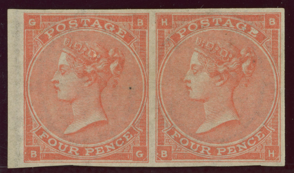 Great Britain 1863 4d pale red Plate 4, SG82a