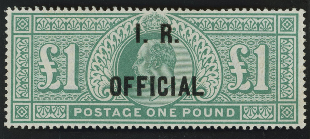 Great Britain 1902 £1 dull blue green (I.R. Official), SGO27