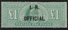 Great Britain 1902 £1 dull blue green (I.R. Official), SGO27