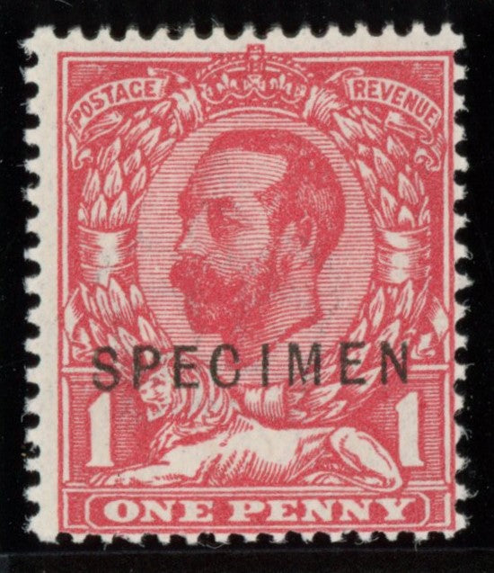 Great Britain 1911 1d carmine red (Die 1a) Specimen, SG327var