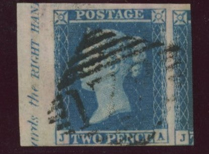 Great Britain 1851 2d violet blue Plate 4, SG15aa