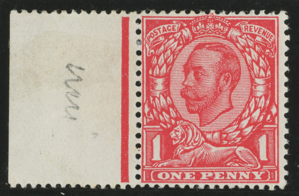 Great Britain 1912 1d bright scarlet (No Watermark), SG345var