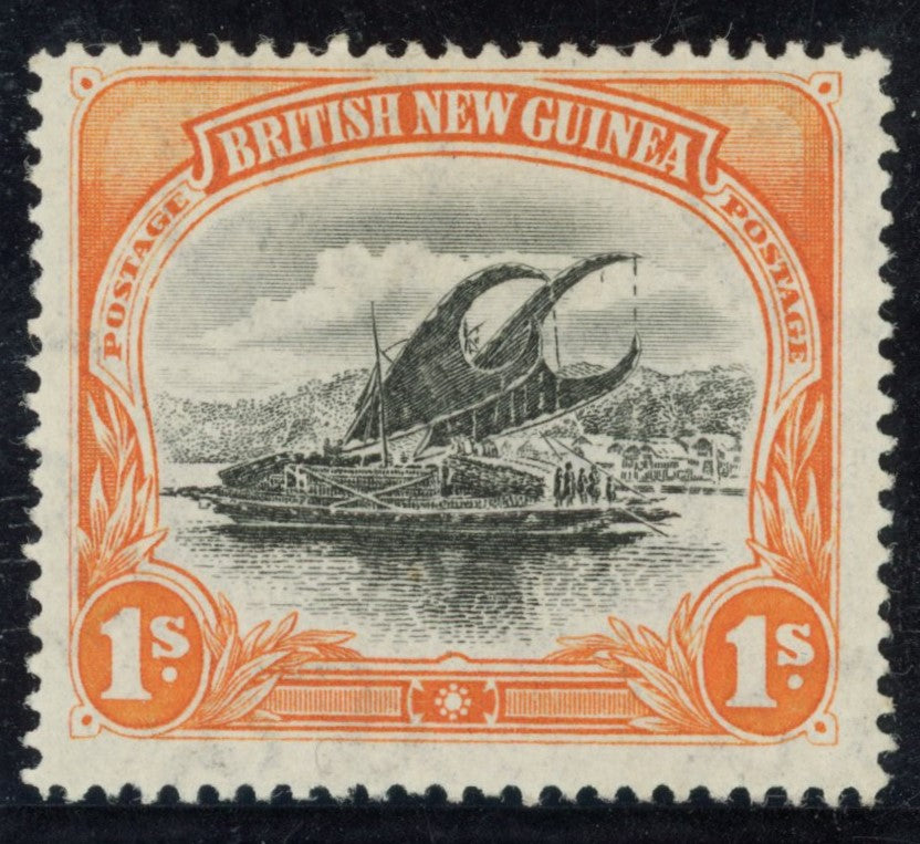 Papua 1901-05 1s black and orange, SG15a