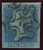 Great Britain 1841 2d blue Plate 3, SG14f