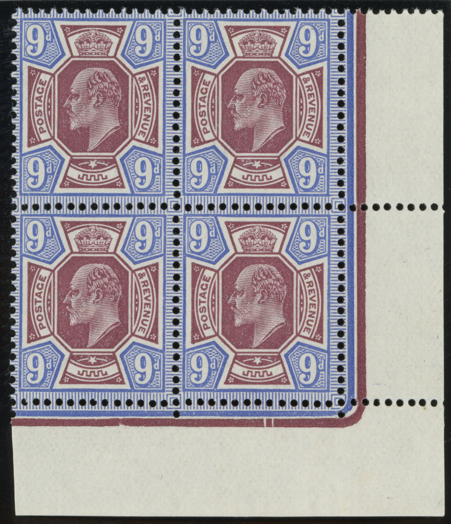 Great Britain 1911 9d deep dull reddish purple & deep bright blue, SG306a