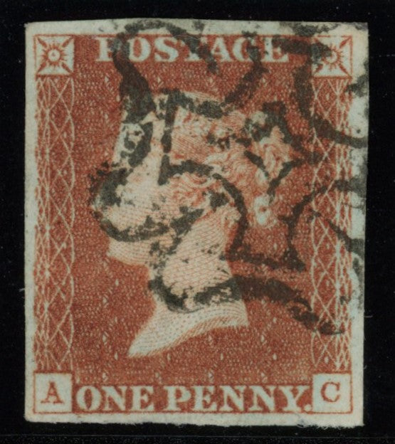 Great Britain 1841 1d red brown Plate 25, SG8var