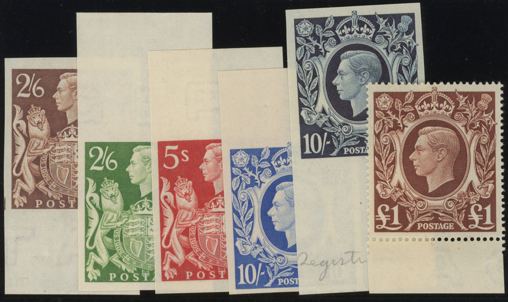 Great Britain 1939-48 2s6d-£1 “Arms” High Values imprimaturs, SG476/8cvar