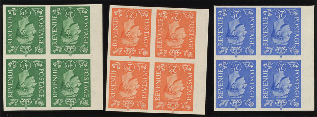 Great Britain 1941-42 ½d-2½d (Pale colours, watermark inverted) imprimaturs, SG485/9wivar