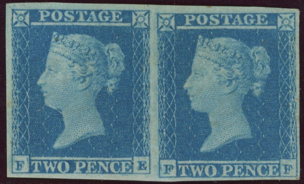 Great Britain 1841 2d blue Plate 3, SG14