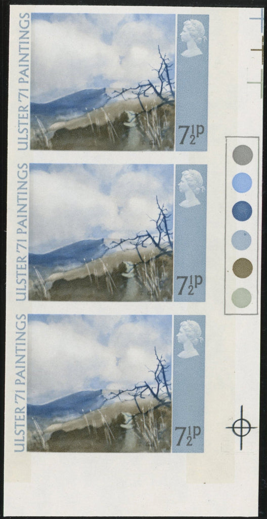 Great Britain 1971 7½p "Ulster 1971 Paintings" imprimaturs, SG882var