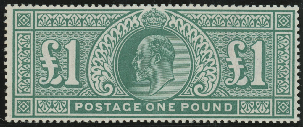 Great Britain 1902 £1 dull blue green, SG266