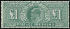 Great Britain 1902 £1 dull blue green, SG266