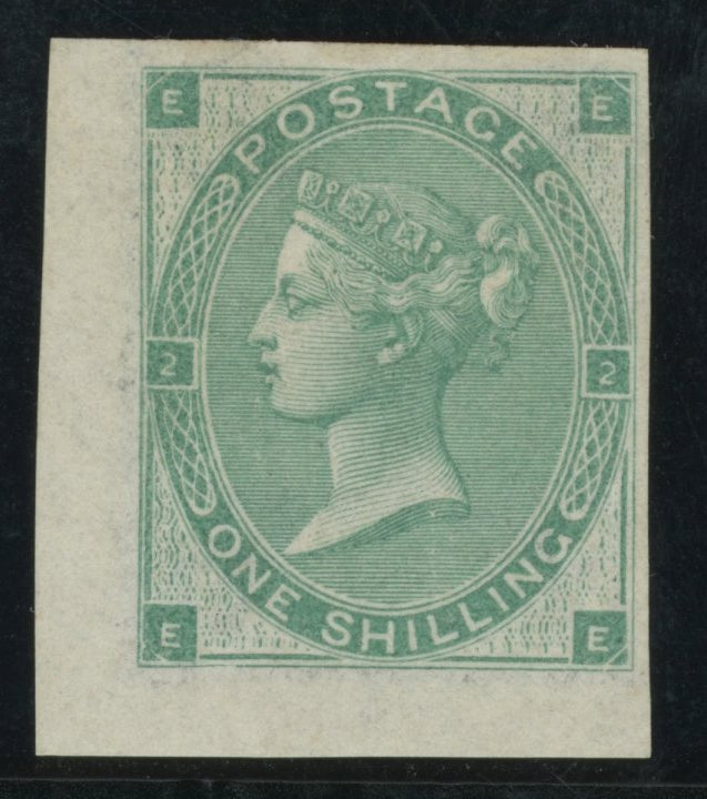 Great Britain 1862 1s deep green Plate 2=3 (Hairlines), SG91a