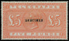 Great Britain 1876 £5 Orange Telegraphs Specimens, SGT18s