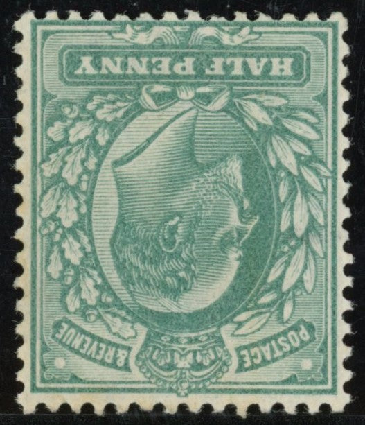 Great Britain 1902 ½d dull blue green (watermark inverted), SG215wi