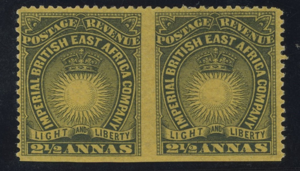 British East Africa 1890-95 2½a black/yellow-buff error, SG7a