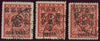 China 1897 1c-3c Red Revenue, SG88/90