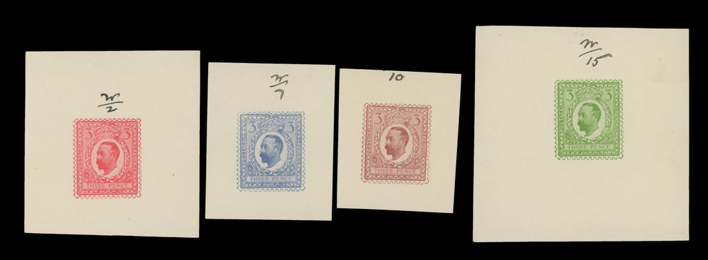 Great Britain 1911 3d Henschel half tone essays (Small format)