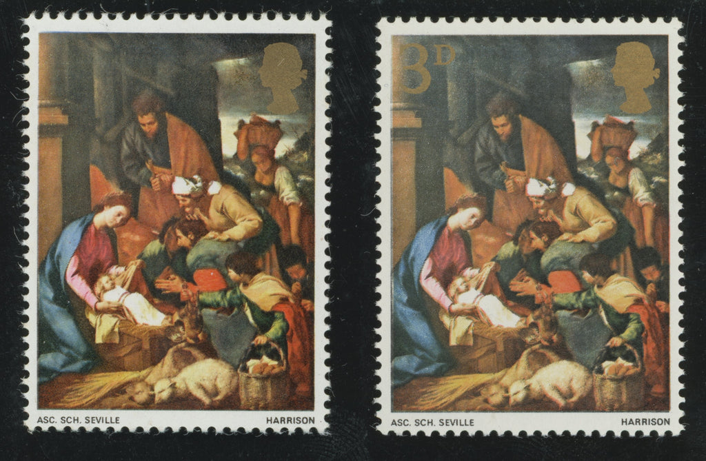 Great Britain 1967 3d Christmas Paintings error, SG756ac