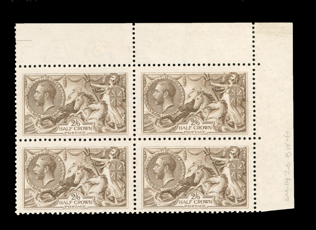 Great Britain 1918 2s6d pale brown "Seahorses", SG415a var