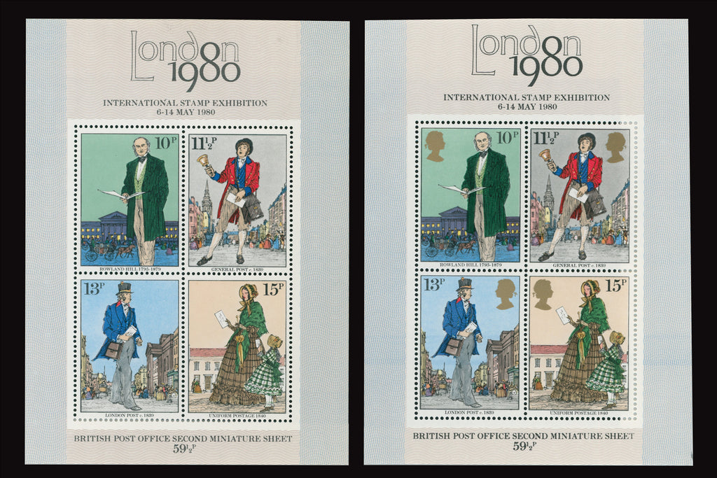 Great Britain 1979 Rowland Hill Miniature sheet error, SGMS1099c