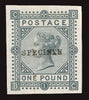 Great Britain 1878 £1 Colour Trial Specimen, Plate 1, SG129var