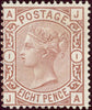 Great Britain 1876 8d purple-brown, Plate 1, SG156a