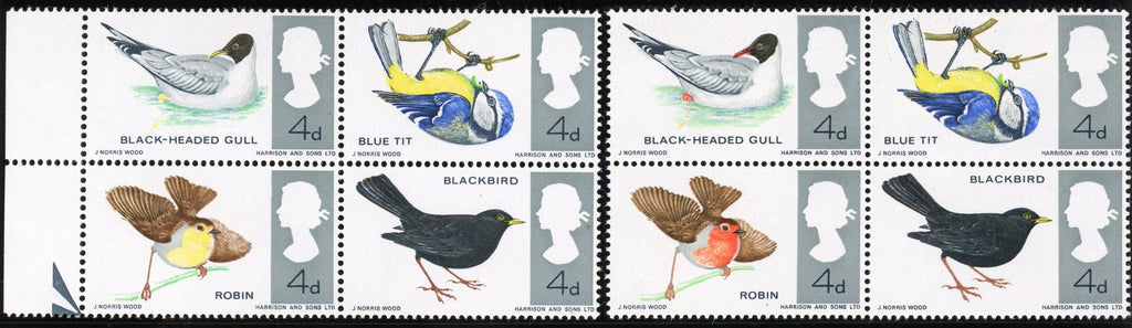 Great Britain 1966 4d British birds (Ordinary) error, SG696ae