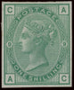 Great Britain 1875 1s green PIate 9 imprimatur, SG150var