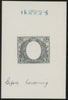 KUT 1925 £2 die proof of frame in black on glazed card, SG96