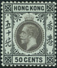 Hong Kong 1912-21 50c black/blue-green, SG111b