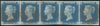 Great Britain 1840 2d blue Plate 1, SG5