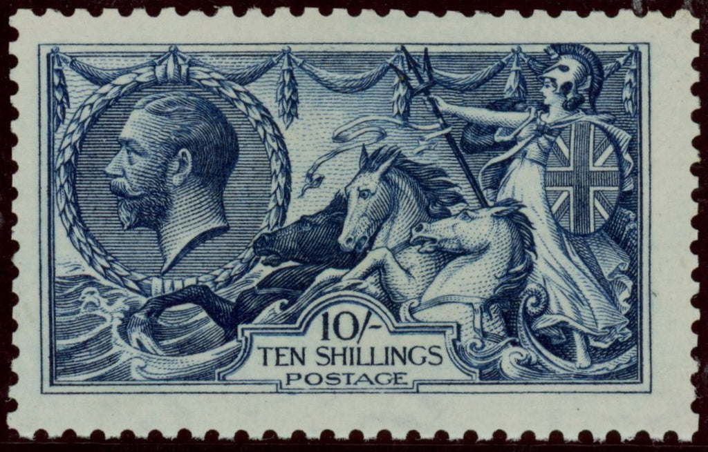 Great Britain 1913 19s indigo-blue "Seahorses", SG402