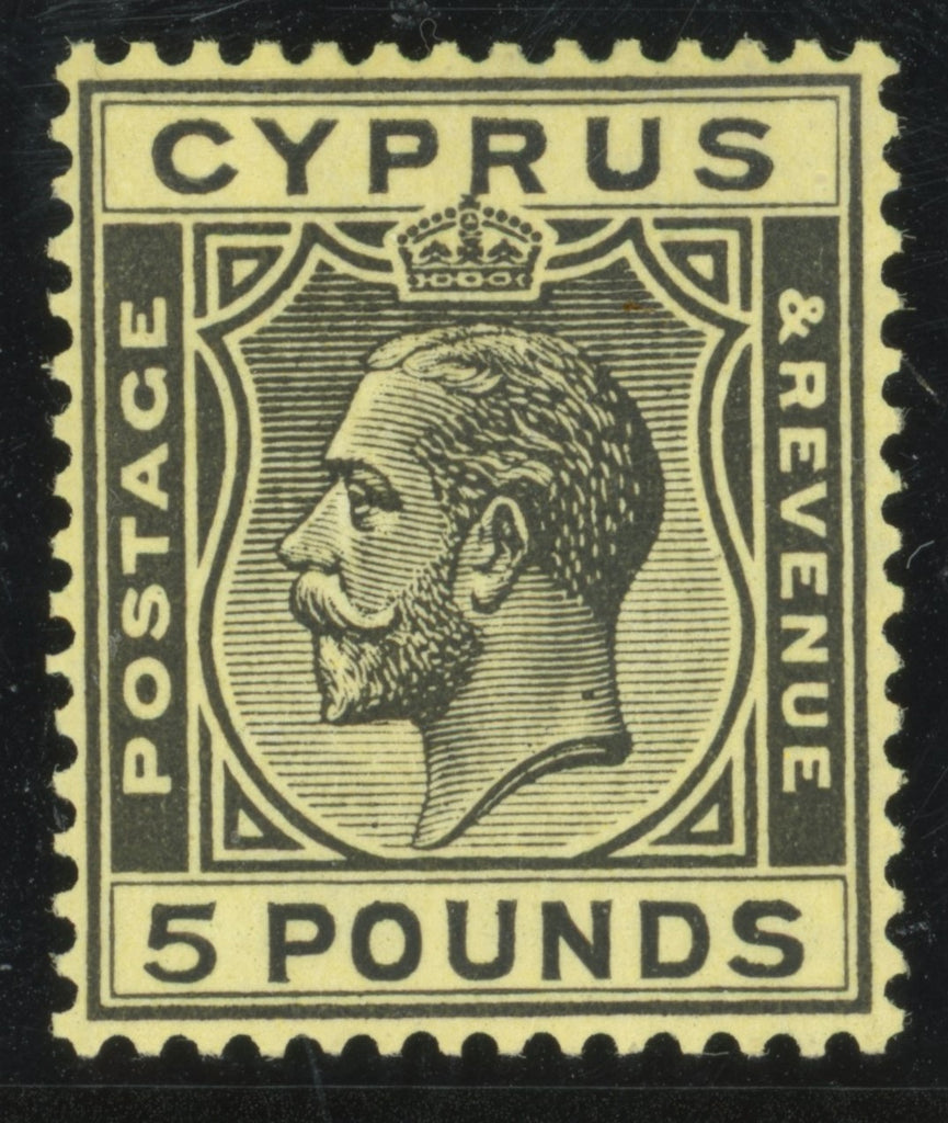 Cyprus 1924-28 £5 black/yellow, SG117a