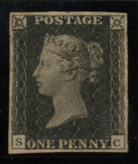 Great Britain 1840 1d black Plate 11, SG2