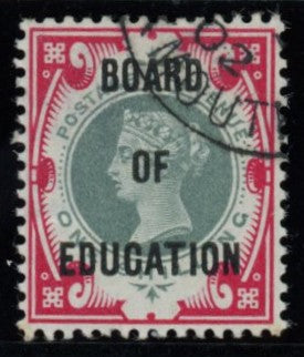 Great Britain 1900 1s green & carmine (Board Of Education) Official, SG082