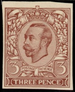 Great Britain 1911 3d Engraver's Sketch (Die 2 Head)