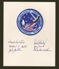 Space Shuttle mission STS-41-D crew autographs and mission patch